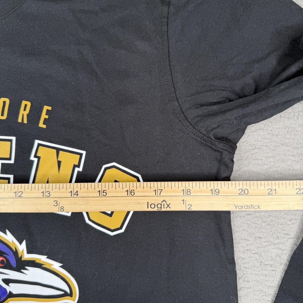 Baltimore Ravens Shirt Mens Medium Black NFL Football Starter Long Sleeve Tee - Picture 5 of 9